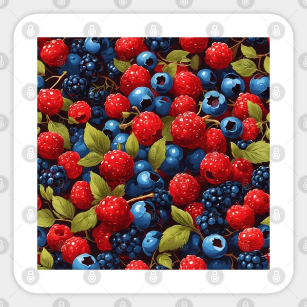 Colorful fruits pattern Sticker by ANVC Abstract Patterns